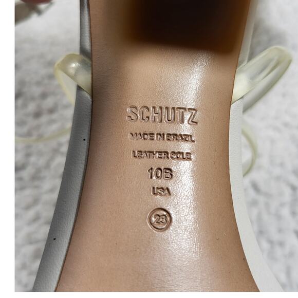 SCHUTZ AMELIA DELUXE NAPPA SANDAL STILETTO HEEL SIZE 10B - Picture 5 of 6